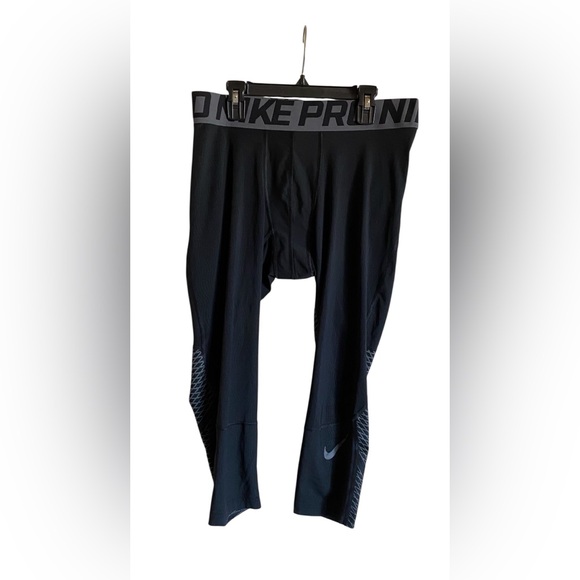 Men’s NIKE PRO Combat Training Leggings Tights Black XL - Picture 1 of 4